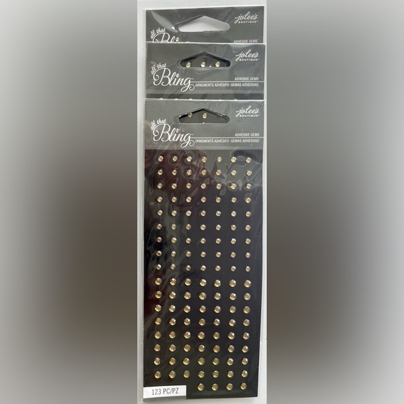 NEW 3pk EK Success Jolee Boutique All That Bling Adhesive Gems Clear Silver Gold - Picture 2 of 6